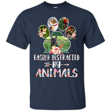 Load image into Gallery viewer, Easily Distracted By Animals Cat Dog Bird T - Shirt For Men