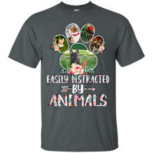 Load image into Gallery viewer, Easily Distracted By Animals Cat Dog Bird T - Shirt For Men